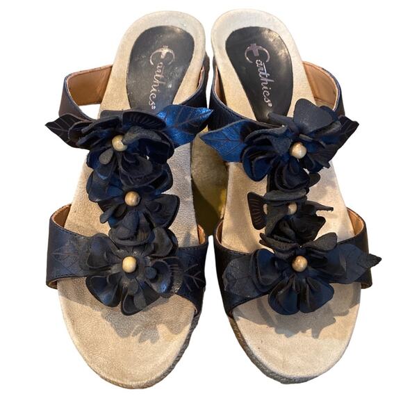 Earthies women’s size 8.5 wedge platform sandal shoes - Picture 1 of 7